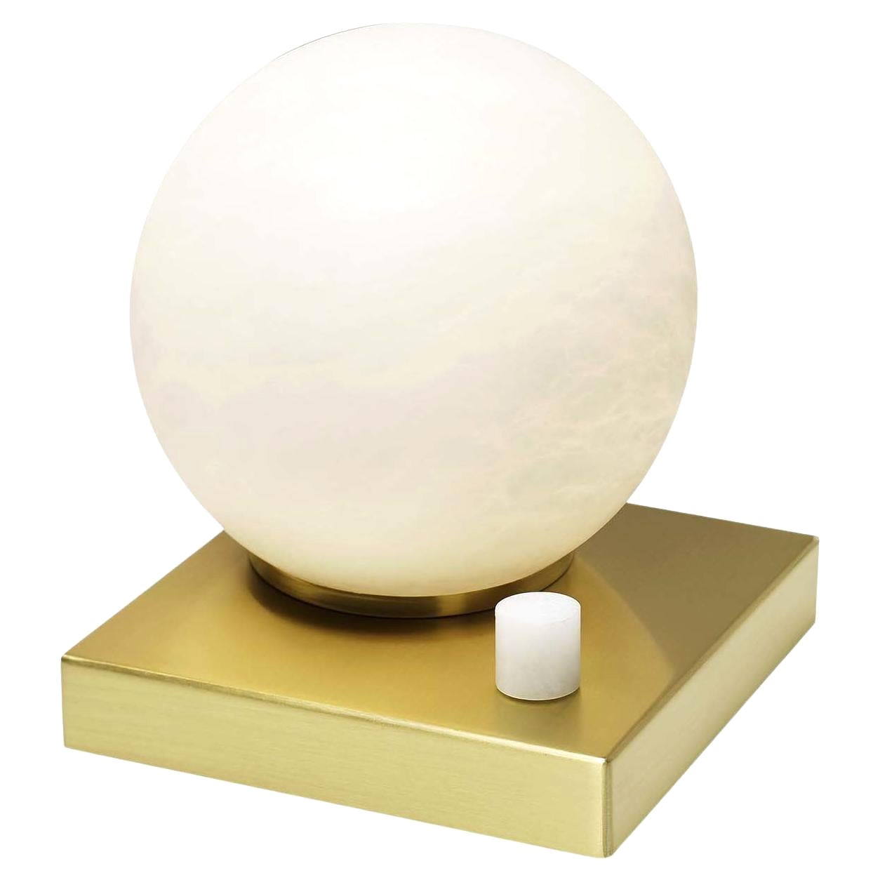 Alabaster-Mond-Tischlampe im Angebot