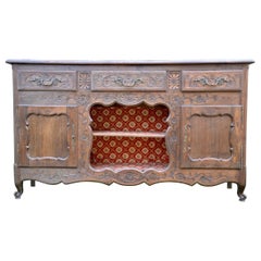 Provencal Oak Cabinet Style Louis XV, 19th Century