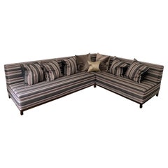 Early 21st Century Stripe Upholstered Sectional Sofa, Attributed to Missoni