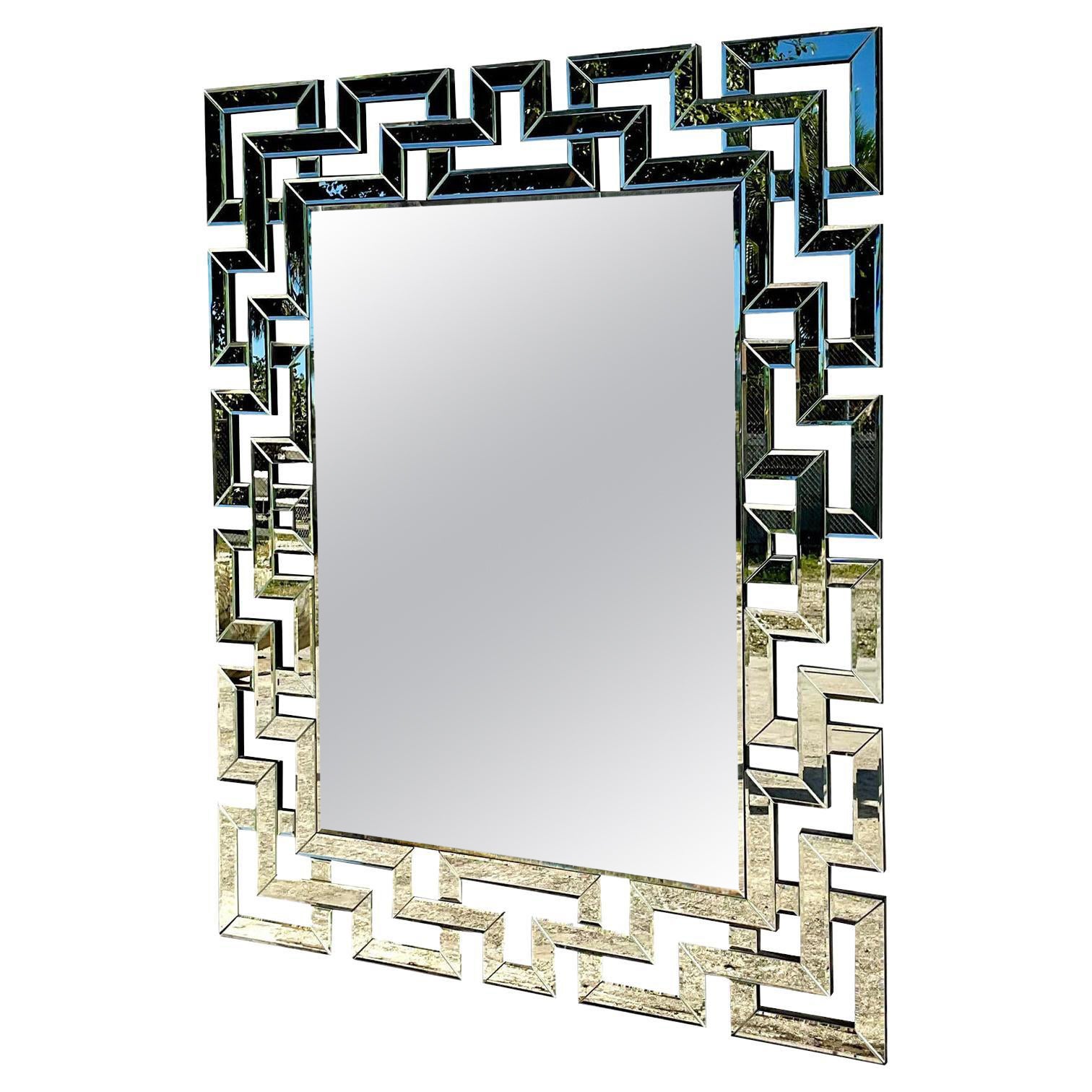 Mastercraft Greek Key Mirror at 1stDibs