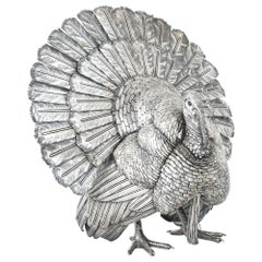 Mario Buccellati 20th Century Italian Silver Turkey, Thanksgiving