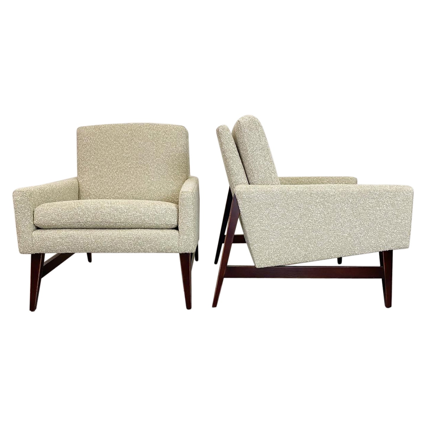 Paul McCobb Style Mid-Century Modern Lounge Chairs, a Pair