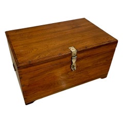 Faux Bamboo Wicker Campaign Style Box For Sale at 1stDibs
