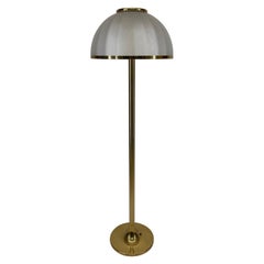 Mid-Century Modern Brass and Mushroom Floor Lamp by Fabbiani, Italy 1976 