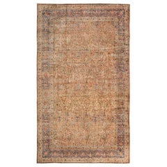 Tapis persan Kashan ancien à motif d'arbre de vie. 13' 8" x 23' 3"