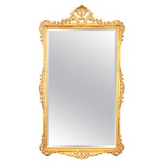 Beautifully Gilded Beveled French Victorian Wall Mirror Circa 1920s