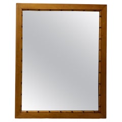 19th Century Wood and Faux Bamboo Mirror