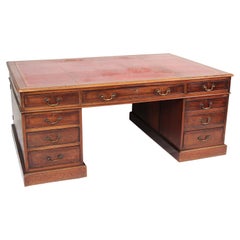 Antique George III Style Mahogany Partners Desk