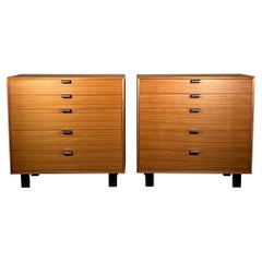 Pair of Walnut Dressers by George Nelson for Herman Miller ca' 1950's