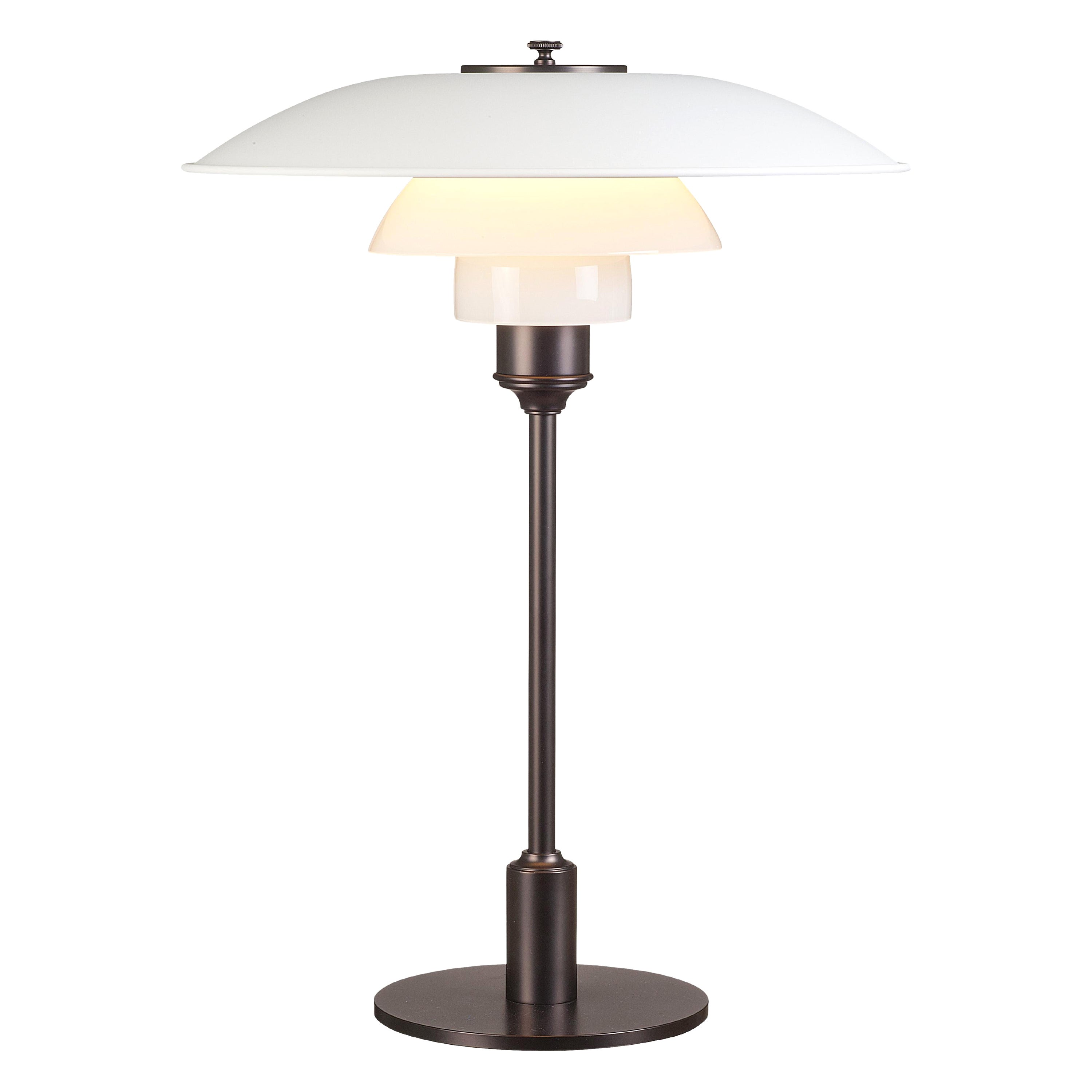 Lampe de table Poul Henningsen PH 3½-2½ pour Louis Poulsen en blanc en vente