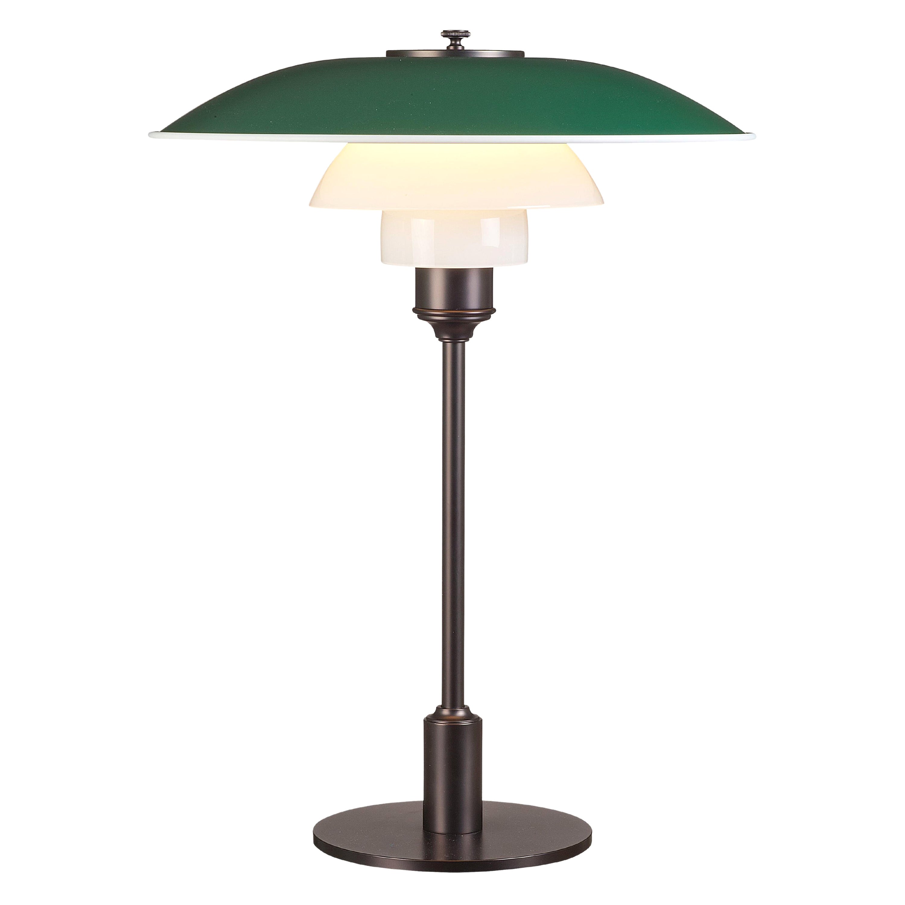 Poul Henningsen PH 3½-2½ Table Lamp for Louis Poulsen in Green For Sale