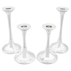 J A Campbell Sterling Silver Candlesticks