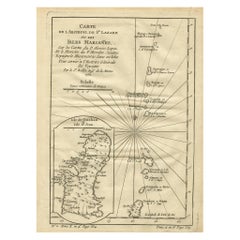 Old Map of the Mariana Island, Guam and Saipan, 1752