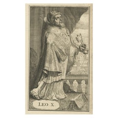 Old Portrait of Leo x. Pope Leo X, Born Giovanni De' Medici, 1701