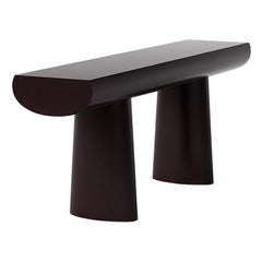 Aldo Bakker Wood Console Table, Dark Aubergine Color by Karakter