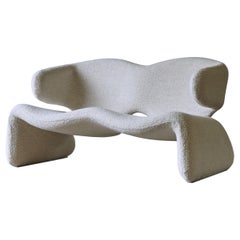 Seltenes Djinn-Sofa von Olivier Mourgue, 100 % Woll-Boucle-Stoff, Frankreich, 1960er Jahre