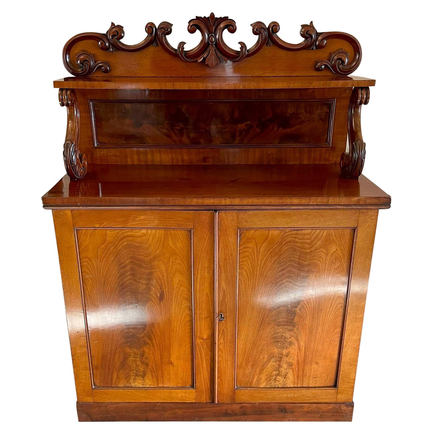 Antique Victorian Quality Carved Mahogany Sideboard  For Sale