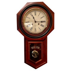 Unusual Antique Victorian 31 Day Regulator Wall Clock