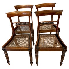 Set of Four Antique Regency Quality Rosewood Dining Chairs