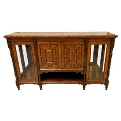 Outstanding Quality Antique Victorian Burr Walnut Credenza