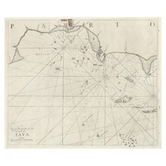 Deux cartes marines anciennes des Thousand Islands entre Batavia et Bantam, vers 1734
