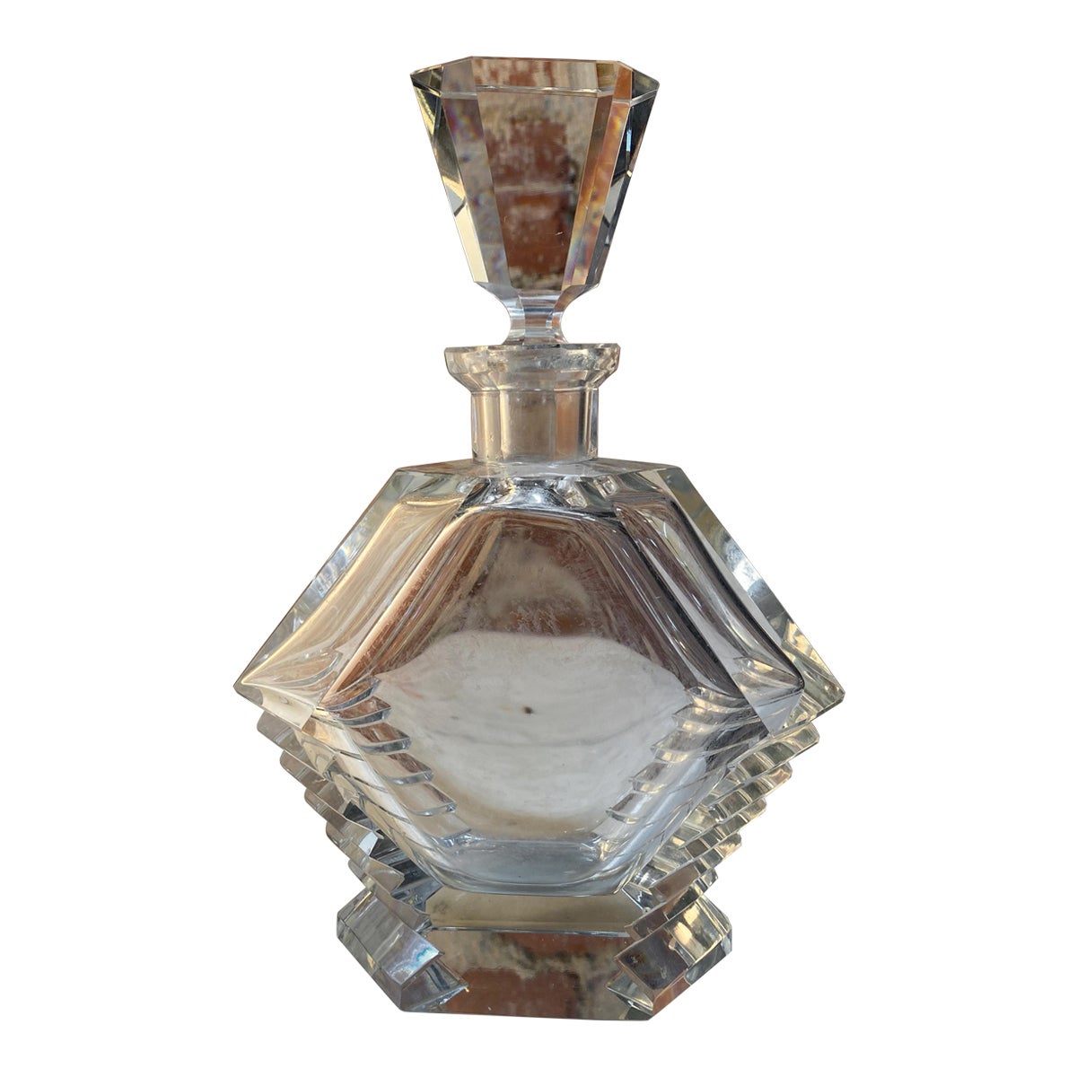 Decorative Italian Crystal Decanter / Bottle, 1960s For Sale