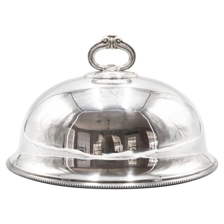 Antique English Silver Plate Meat Dome For Sale at 1stDibs