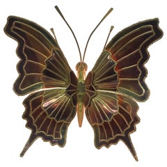 Vintage Brass Butterfly Sconce 