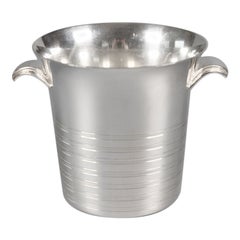 Retro Art Deco French Silver Plate Ice Bucket