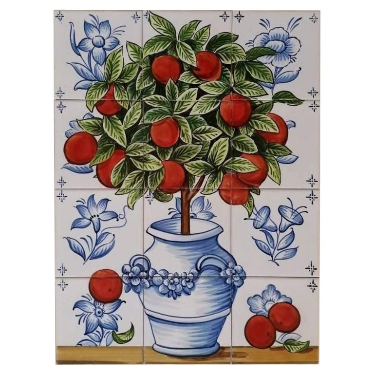 Fruit Tree Tile Mural, Decorative Wall Tiles for Indoors or Outdoors ...