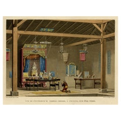 Old View of the Interior of the Chinese Temple of Coupang or Kupang, Timor, 1825