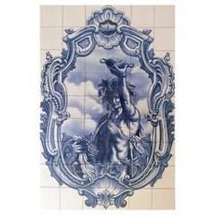 Bacchus God of Wine Tile Mural, Decorative Ceramic Wall Tiles, Azulejo Tiles