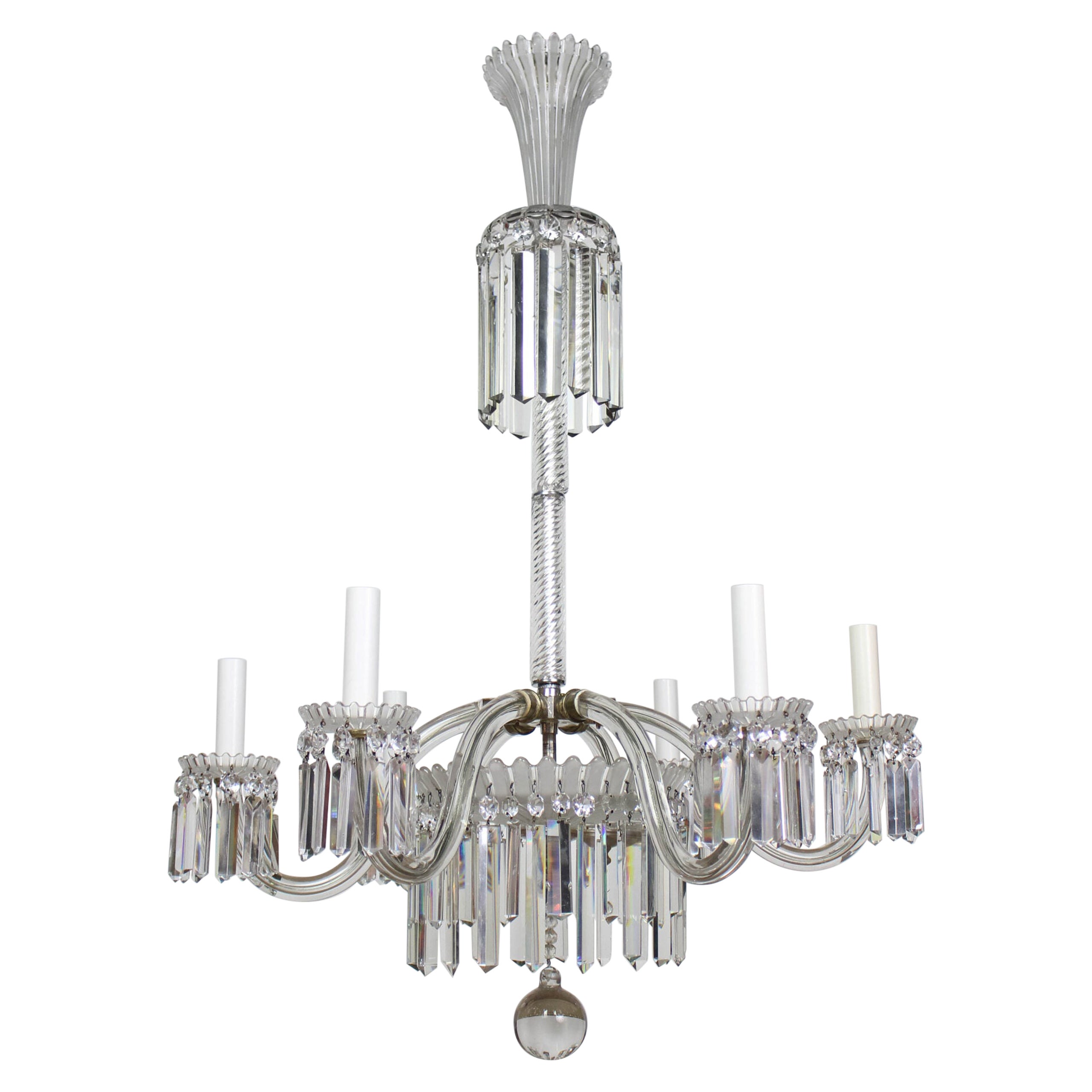 19th Century Restored Crystal Baccarat Chandelier For Sale