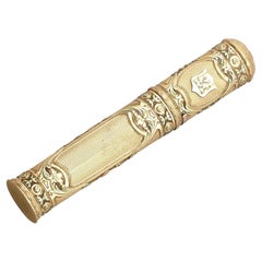 Austro-Hungarian 20 Ct Gold Bodkin / Cheroot Case, Antique, Circa 1890