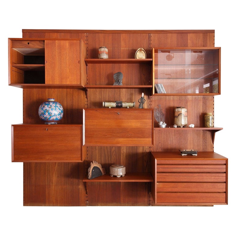 Scandinavian Modular Furniture Designs Scandinavian Modular Wall Unit by Poul Cadovius For Sale at 1stDibs