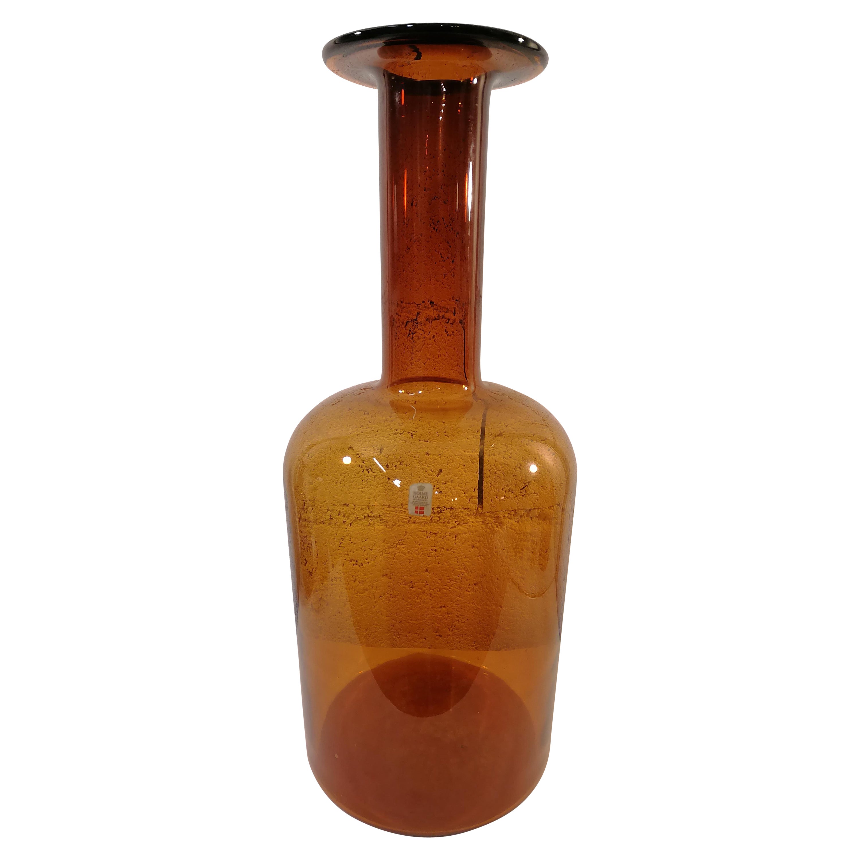 Otto Brauer XXL Scandinavian Vase Bottle Holmegaard, 1960 For Sale