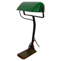 Vintage Green Enamel Bank Lamp from Astral, 1930s