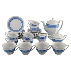 Rosenthal Classic Coffee Service for 10 People in Porcelain with Blue Ribbon