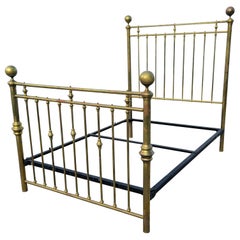 Vintage Squeak Free Heirloom Quality Brass Full Size Bed Frame by Brass Beds of Virginia