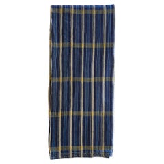 Vintage Men's Cloth in Blue and Yellow Stripes, Ivory Coast