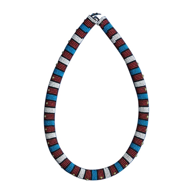 Vintage Zulu Beaded Collar Necklace, South Africa, Early 20th Century For  Sale at 1stDibs