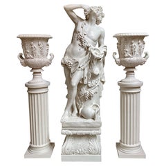 Bacchus Marble Bust Sculpture, 20th Century