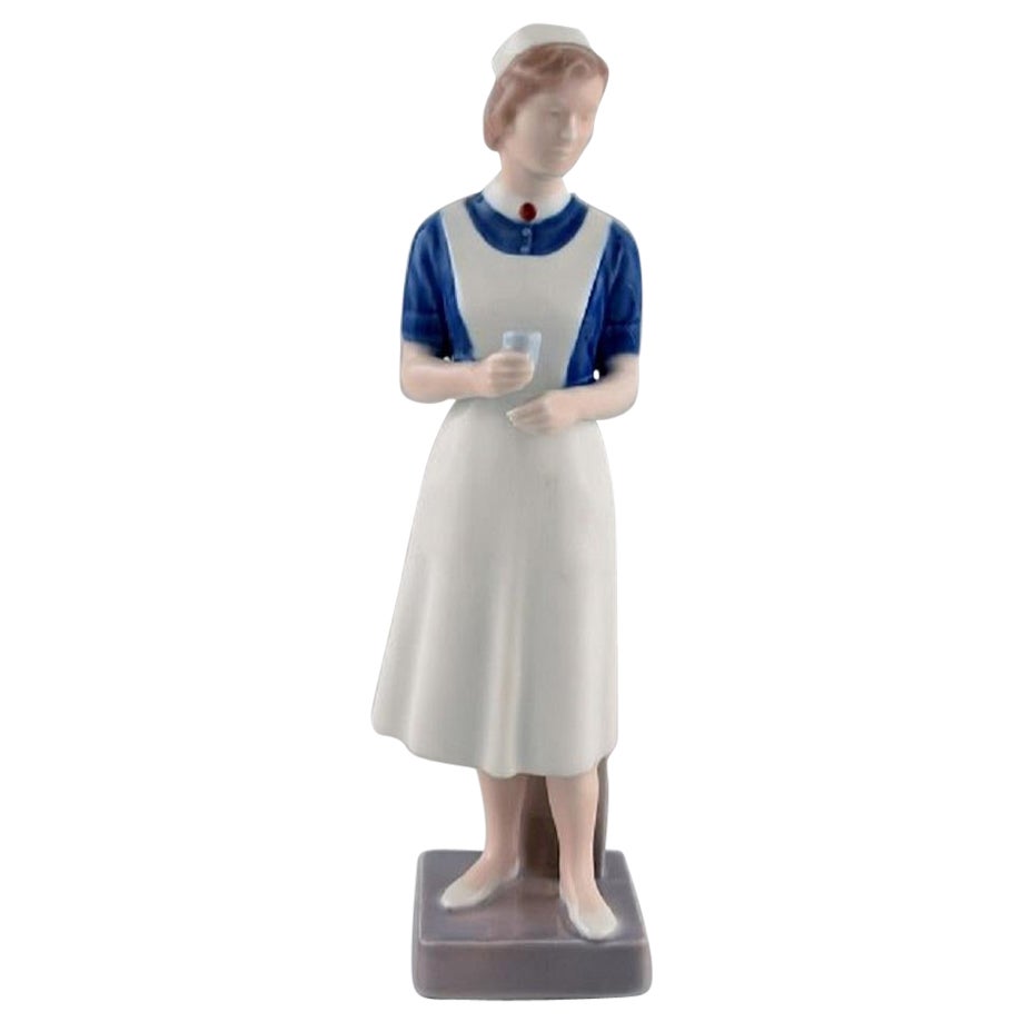Royal Copenhagen Porcelain Figurine, Nurse, Dated 1969-1974 For Sale