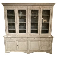 Handsome Large 2 Part Display Cabinet, France Early 1900