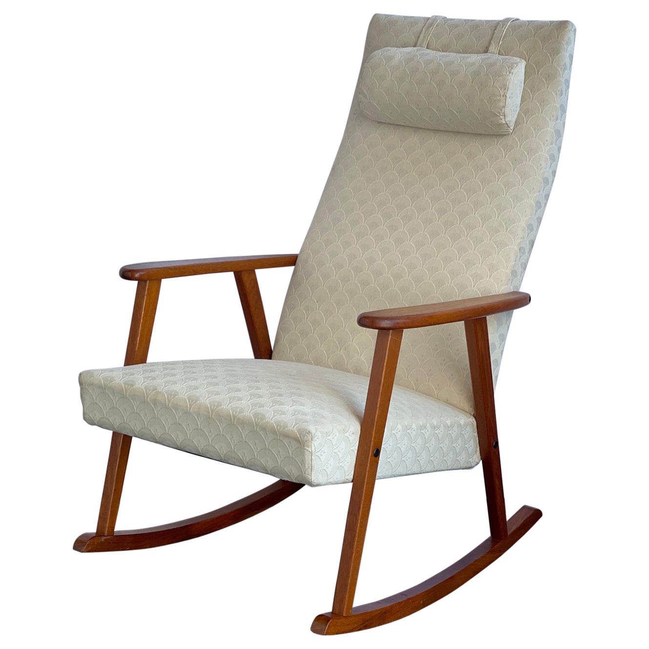 Vintage 1960s Mid-Century Modern Danish Teak Rocking Chair