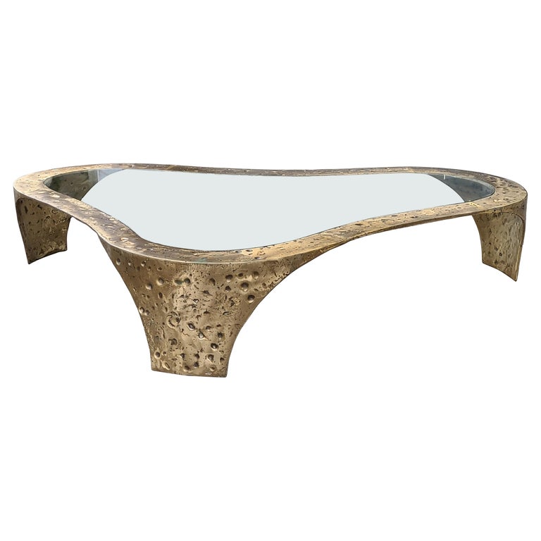 Very Large Bronze Amorphic Coffee Table by Silas Seandel For Sale