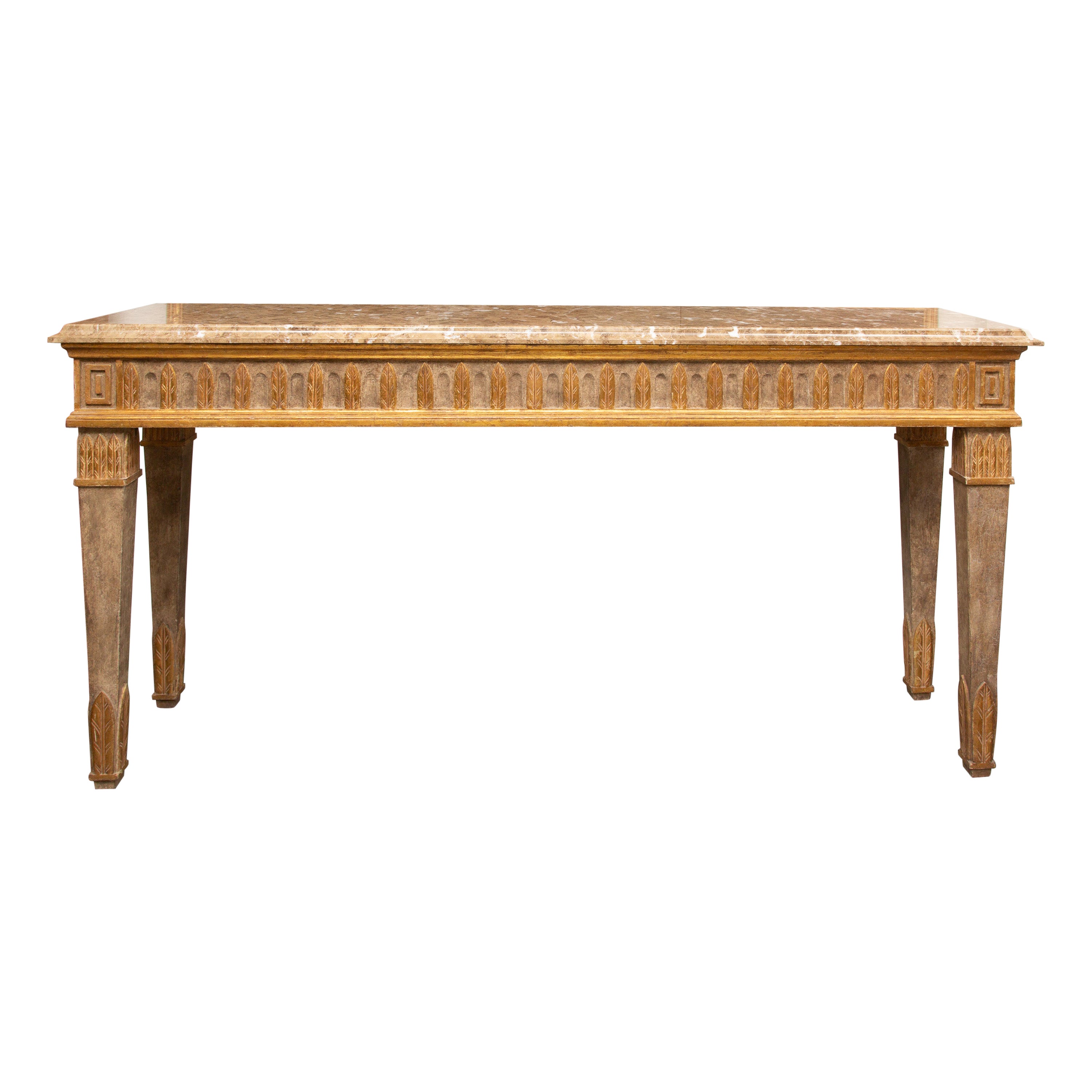 Italian Directoire Style Parcel-Gilt Console