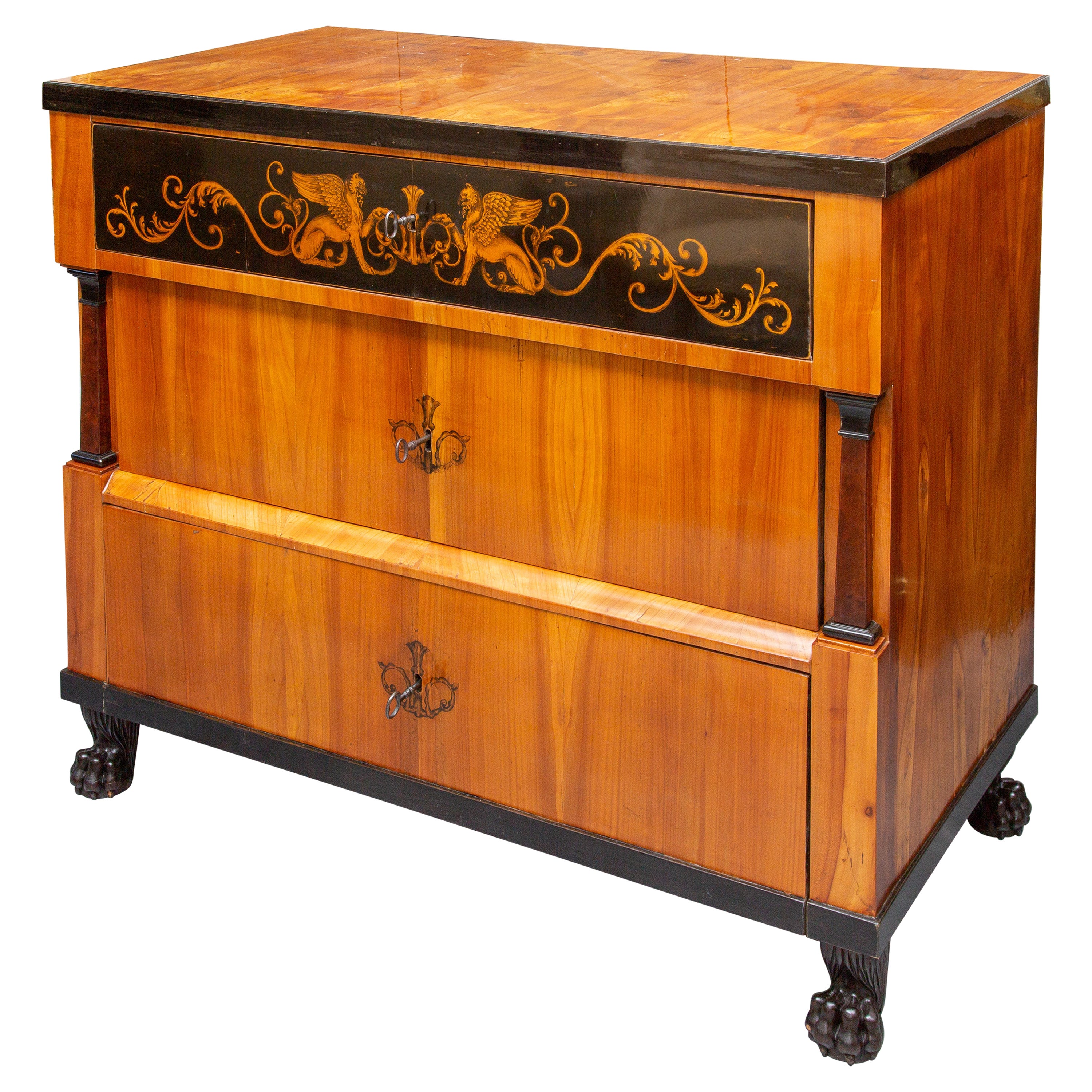 19th Century Empire Transitional Commode For Sale