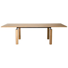 Contemporary Dining Conference Table "Overpass" in White Oak by Casey Lurie