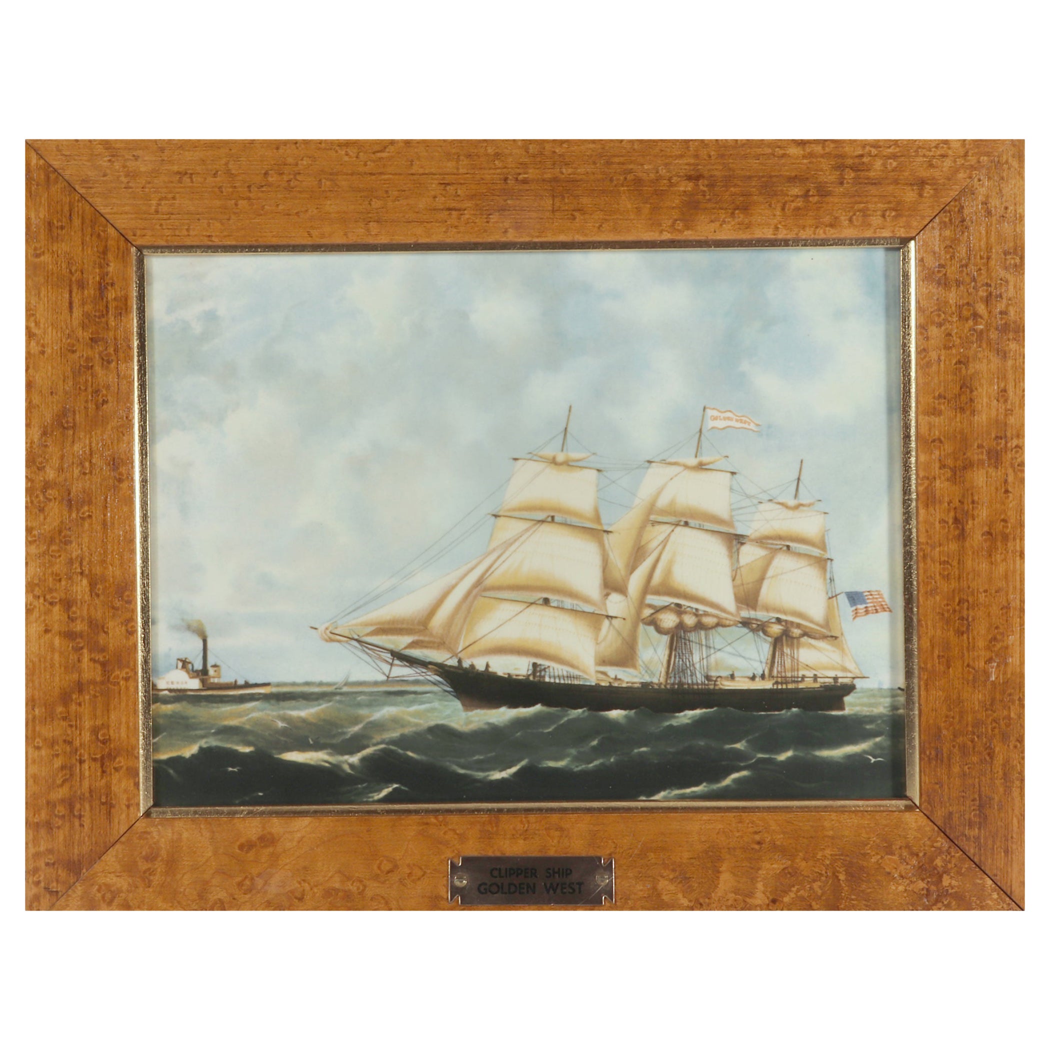 Plaque en porcelaine de Wedgwood « The Clipper Ship », Golden West en vente